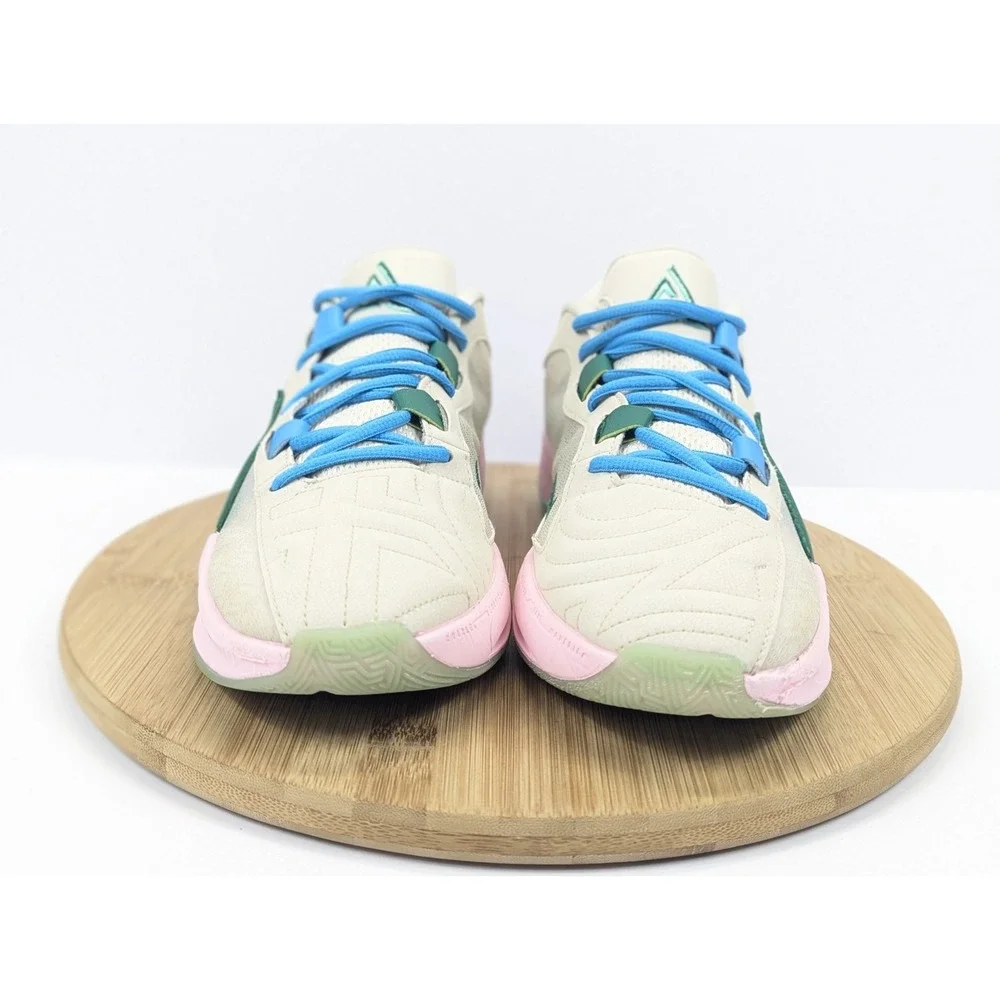 Nike‎ Mens 8 Giannis Immortality 3 Basketball Shoes White Green Pink Sneakers